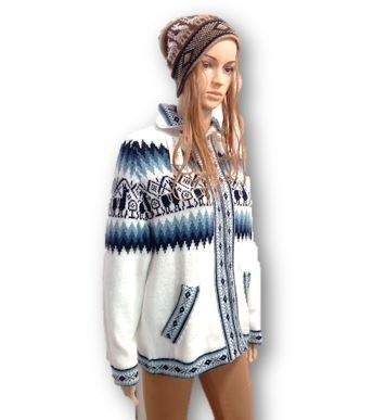 White alpaca blend sweater