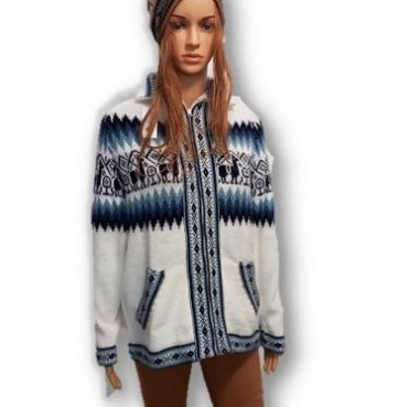 White alpaca blend sweater