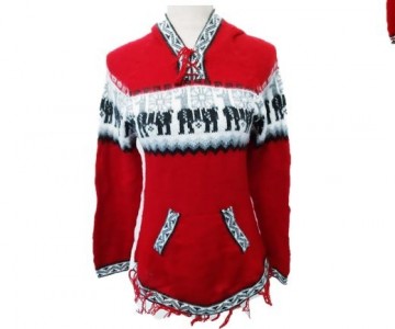 Alpaca wol tuniek rode