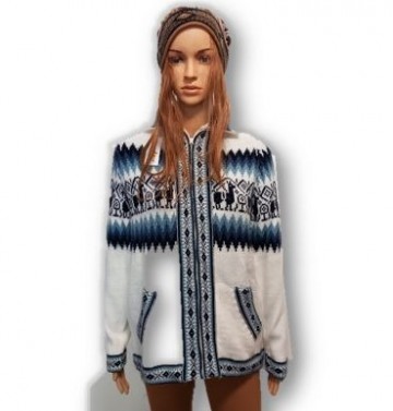 White alpaca blend sweater