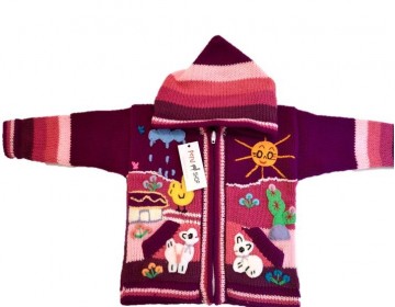 Aubergine kinder jasje