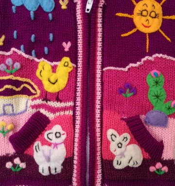 Aubergine kindertruien maat 86