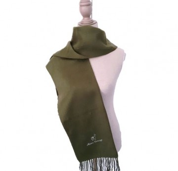 Avocado alpaca wol sjaal