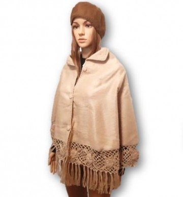 Beige alpacawol cape