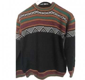 Black alpaca sweater mens