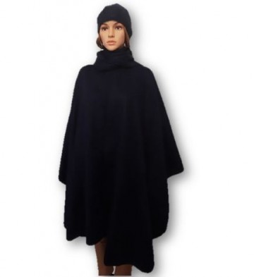 Blauw alpaca cape
