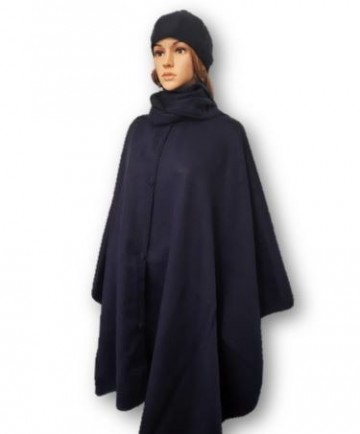 Blauw alpaca dames cape
