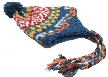 Blue alpaca hat