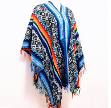Blue poncho