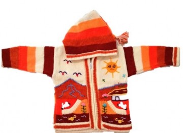 Creme orange kinder jasje