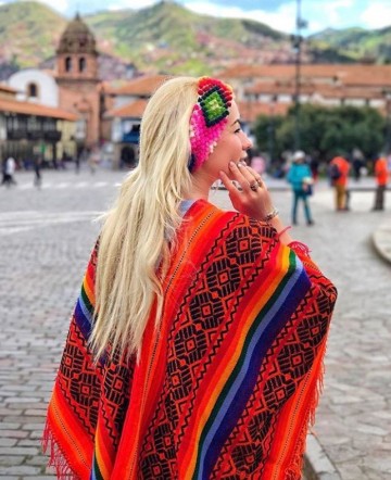 Dames peruvian poncho