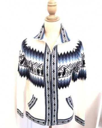 White alpaca blend sweater