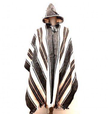 Peruvian poncho hoodie