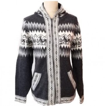 Grijze alpaca dames hoodie