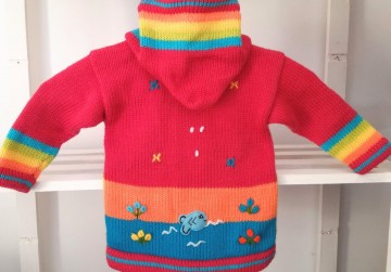 Hardroze kindertruien maat 80