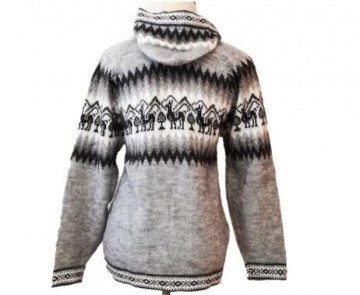 Silver alpaca sweaters for women