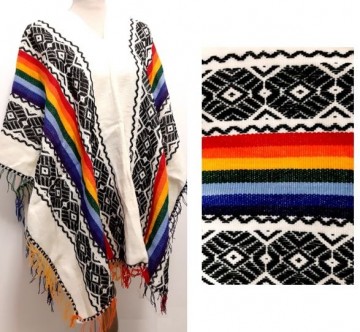 White poncho womens