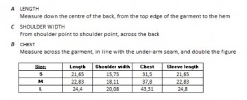 Size chart sweater tunica 2