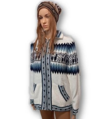 White alpaca blend sweater