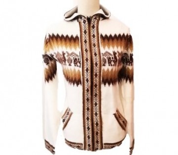 White Brown alpaca sweaters for women