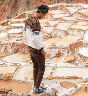 White alpaca sweater mens