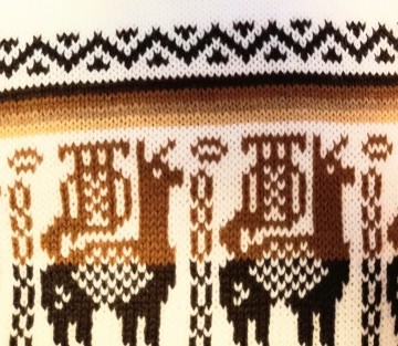 Witte alpaca ruana sjaal 0