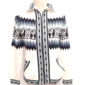 White alpaca blend sweater