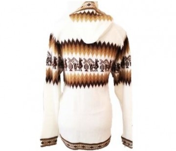White Brown alpaca sweaters for women