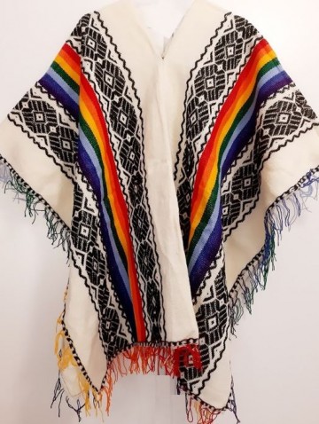 White poncho mens
