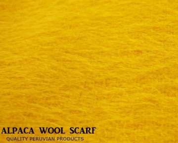 Yellow peruvian alpaca scarf