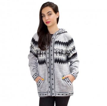 Silver alpaca sweaters for women