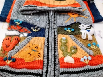 Zilver grijs babysweater 2