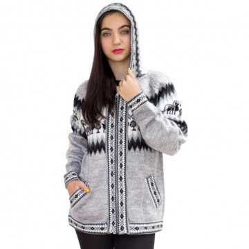 Silver alpaca sweaters for women