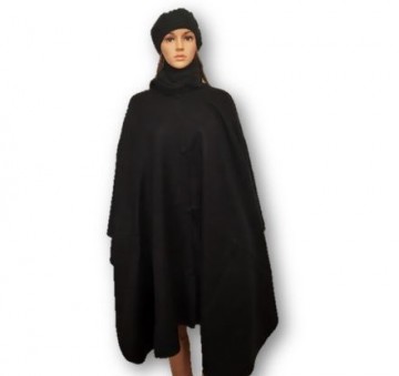 Zwarte alpacawol cape