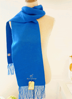 blue Peru alpaca wool scarf - SCARVES - Alpaca sweater Peru