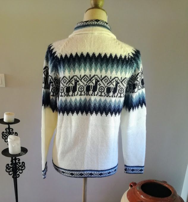 White alpaca sweater womens